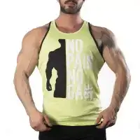 No Pain No Gain Tank Top Atlet Sarı